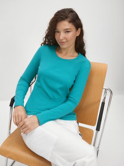 Изображение товара Лонгслив женский, изумруд, арт. L1-210-40 фото 6