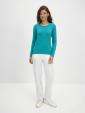 Изображение товара Лонгслив женский, изумруд, арт. L1-210-40 фото 3