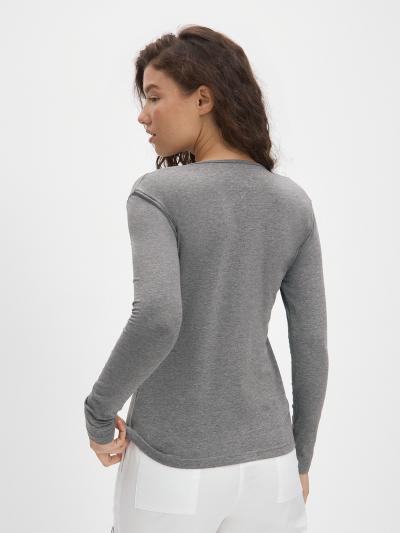 Изображение товара Лонгслив женский, серый с сердцем, арт. L1-210-40 фото 5